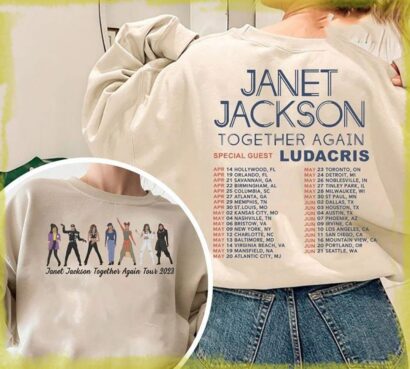 Janet Jackson Tour 2023 Unisex Shirt, Janet Jackson Together Again Tour 2023 Shirt, Janet Jackson Vintage Shirt