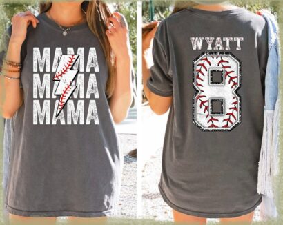 Custom Baseball Mom Shirt, Mom Baseball Tee, Baseball Top for Mom, Baseball Day Season Shirt, Sports Mom Tee, Baseball Game Shirt