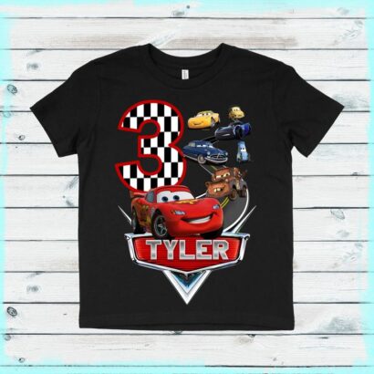 Cars Birthday Shirt, Boy's McQueen and Mater Birthday Shirt