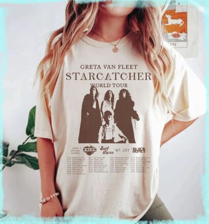 Starcatcher World Tour 2023 Tshirt, Vintage Greta New Album Tour Shirt, Greta Van 2023 Tour Shirt