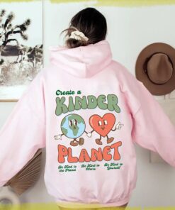 Create a Kinder planet Hoodie, Oversized Tumblr Aesthetic Trendy Y2k sweatshirt