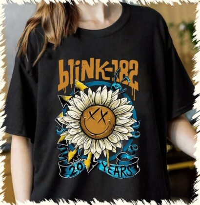 Blink182 The World Tour 2023 Tshirt, Blink Smile 182 Shirt