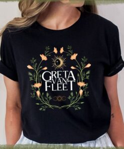 Retro Greta Van Fleet TShirt, Van Fleet Dreams In Gold Shirt, Greta Van Fleet T Shirt