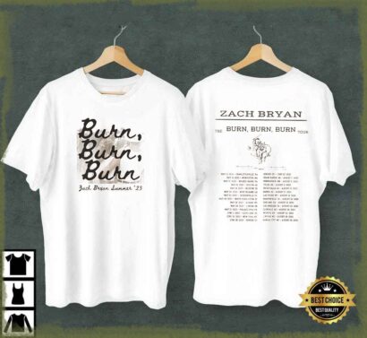 Zach Bryan Burn Burn Burn Tour Fan Gift Shirt