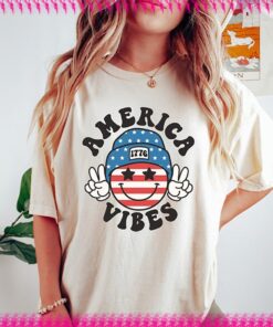 America Vibes Shirt, America Emoji Shirt, Happy 4th Of July Shirt