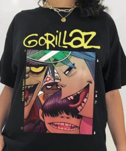 Gorillaz Band Shirt, Vitural Band Anime Rock Band Unisex T-shirt