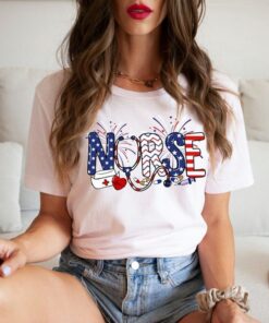 Nurse 4th of July Shirt, American Medical Montage Shirt, Patriotic Nurse Shirt