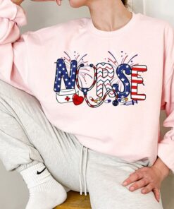 Nurse 4th of July Shirt, American Medical Montage Shirt, Patriotic Nurse Shirt