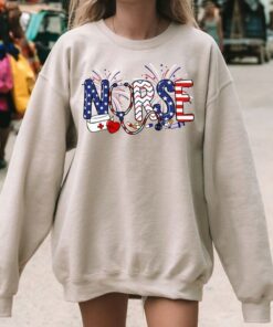 Nurse 4th of July Shirt, American Medical Montage Shirt, Patriotic Nurse Shirt