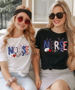 Nurse 4th of July Shirt, American Medical Montage Shirt, Patriotic Nurse Shirt