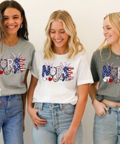 Nurse 4th of July Shirt, American Medical Montage Shirt, Patriotic Nurse Shirt