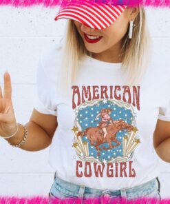 American Cowgirl Tshirt, Cowboy Shirt, Western Shirt, 4th Of July Shirt