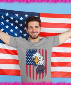 Eagle With Flag Shirt, Independence Day, 1776 Brave Shirt