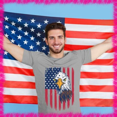 Eagle With Flag Shirt, Independence Day, 1776 Brave Shirt