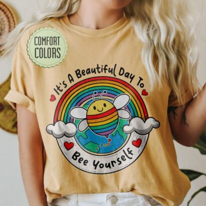 LGBT Bee Yourself Shirt, It’s A Good Day To Be Yourself, Pride Rainbow Shirt