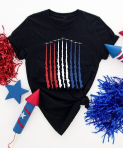 Red White Blue Air Force Flyover T-shirt, Red white and blue, 4th of july shirt