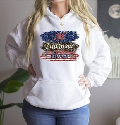 4th of july shirt, American nurse, 4th of july hoodie