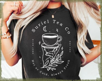 Suriel Tea Co Tshirt,Acotar Sweater,Bookish Sweat,Sarah J Maas Shirt, A Court Of Thorns And Roses Sweater,Suriel Tea Tshirt,Acotar Sweatshirt