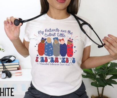 4th Of July NICU Nurse Shirt, American Nicu Nurse Tee