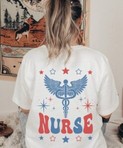 4th of July Nurse, July 4th nurse, Red white and blue shirt