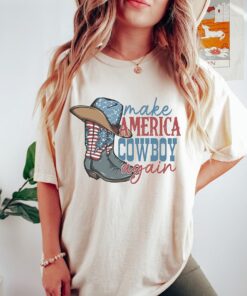 Western America Shirt, Western Boots Shirt, Howdy 4th of July Shirt