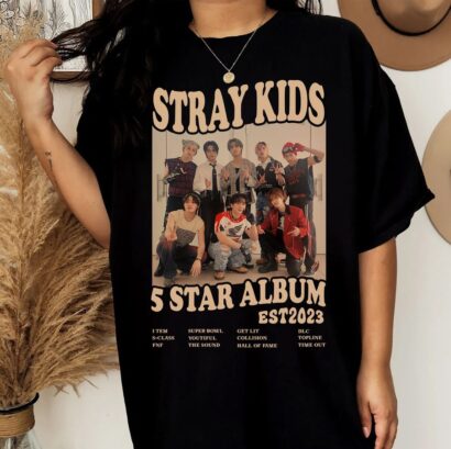 Stray Kids Retro Shirt, Stray Kids 5 Star Shirt, Stray Kids Maniac Tour Shirt