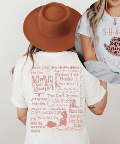 Shania Twain Tracklist Shirt, Lets Go Girls Shania Twain Tshirt