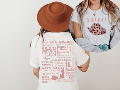 Shania Twain Tracklist Shirt, Lets Go Girls Shania Twain Tshirt