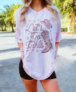 Let's Go Girls Shirt, Trendy Western Tee, Cowboy Y2K Shirt, Western Country Music