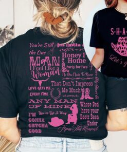 Shania Twain Concert Shirt, Shania Twain Tracklist Shirt, Shania Twain merch