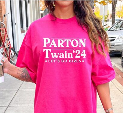 Parton Twain Tee, Shania Twain Concert Tee, Let’s Go Girls Shirt