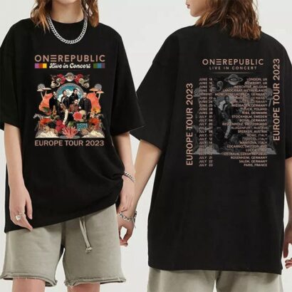 OneRepublic 2023 Europe Tour Shirt, OneRepublic Band Shirt