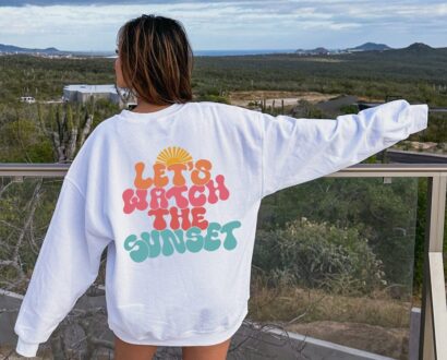 Let's Watch The Sunset Sweatshirt, Beach shirt, Aesthetic Summe