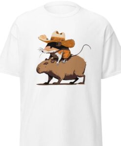 Capybara Shirt, Rodent Shirts, Funny Men Cute Mouse T Shirt, Cowboy Rat Shirt