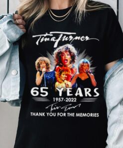 Tina Turner 65 Years 1957-2022 Thank You For The Memories Signature Shirt, Tina Turne 1957-2022