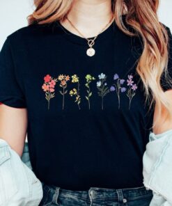 Wildflower Lgbt Pride Month Shirt, Flower Gay Lesbian Shirt