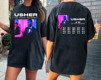 Usher My Way The Vegas Residency Tour 2023 T-Shirt,Usher Tour 2023 T-Shirt