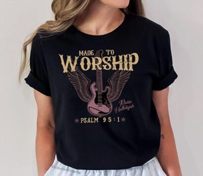 Worship Shirt Psalm 95 Faith Shirt, Religious Shirt, Christian Mom