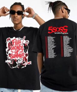 5SOS Fan Shirt, 5 Seconds Of Summer Fan Shirt, 5 Seconds Of Summer World Tour 2023 2024 Shirt, 5SOS World Tour 2023 Shirt