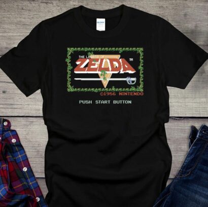 Zelda Shirt, Nintendo Legend of Zelda Classic Nes Title Screen Shirt