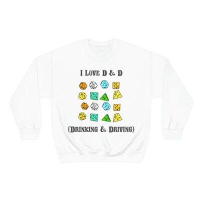 I Love D & D shirt, Drinking and Driving shirt