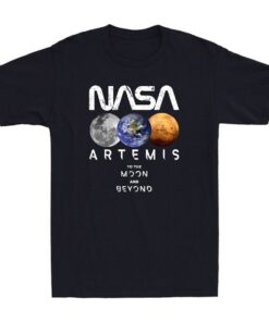 Nasa Artemis Mission Earth Moon Mars Worm Logo Retro Shirt, Nasa Tee