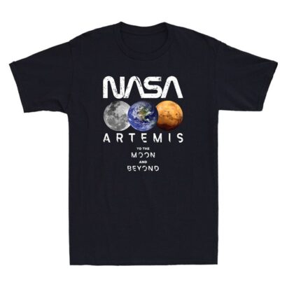 Nasa Artemis Mission Earth Moon Mars Worm Logo Retro Shirt, Nasa Tee