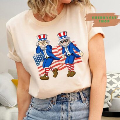 Uncle Sam Griddy Dance Shirt, Funny 4th Of July T Shirt, Uncle Sam Independence Day Shirt