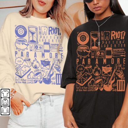 Paramore Doodle Art Shirt, Paramore Album Lyrics Merch Tee Sweatshirt Hoodie