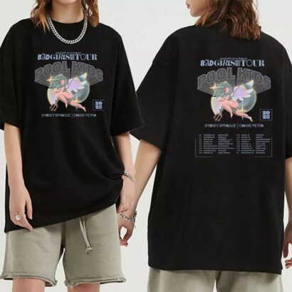 Pool Kids 2023 Tour Shirt, Pool Kids Good Girls Go To Heavens Bad Girls Go On Tour Shirt