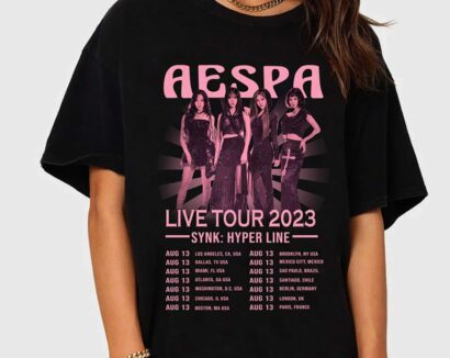 Aespa Tour 2023 Shirt, Aespa Synk Hyper Line Tour Shirt