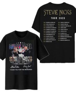 Billy Joel T-shirt, 2023 Billy Joel Stevie Nick Two Icons One Night Shirt