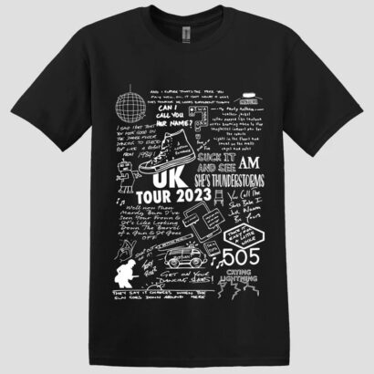 Arctic Music Lyrics Fan shirt, Monkey Band Shirt | UK Tour 2023 on Back shirt