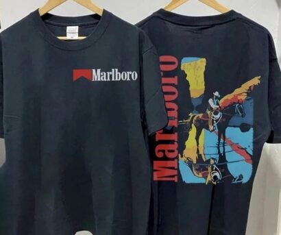 Marlboro Shirt, Vintage 80s Marlboro Cowboy T-shirt,Marlboro Cowboy Shirt